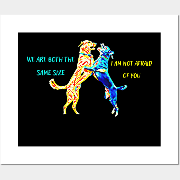 dancing fight dog Wall Art by crearty art